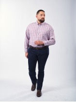 Chemise Flanelle A Carreaux Grande Taille Rose