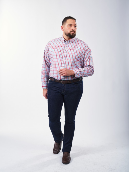 Chemise Flanelle A Carreaux Grande Taille Rose