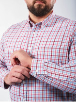 Chemise Flanelle A Carreaux Grande Taille Rose