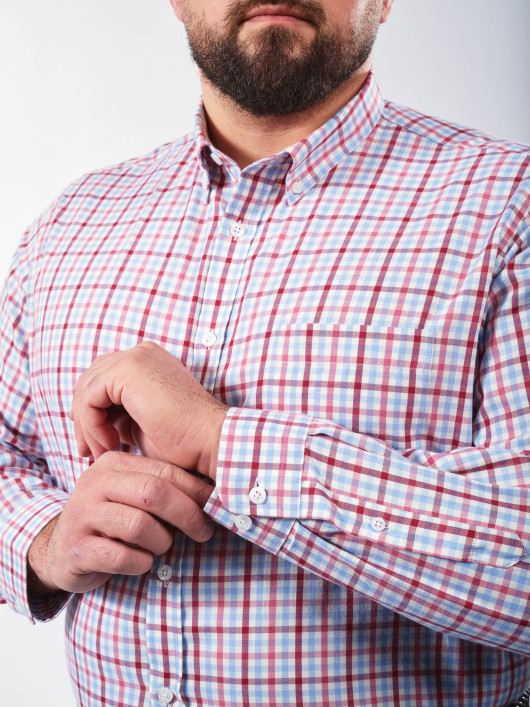 Chemise Flanelle A Carreaux Grande Taille Rose