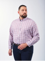 Chemise Flanelle A Carreaux Grande Taille Rose