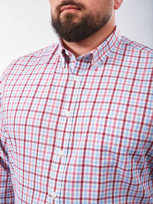 Chemise Flanelle A Carreaux Grande Taille Rose