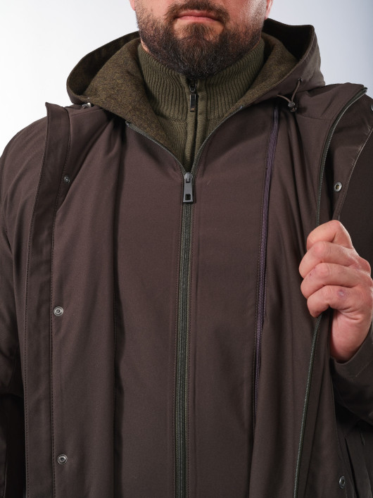 Parka avec Parementure Amovible Kaki Capel