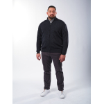 Cardigan Zippé En Laine et Cachemire Grande Taille Marine | Capelstore