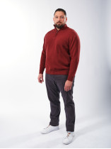 Pull Camionneur Laine Orange Foncé Grande Taille | Capelstore