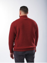 Pull Camionneur Laine Orange Foncé Grande Taille