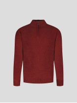 Pull Camionneur Laine Orange Foncé Grande Taille