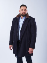 Manteau Armuré Grande Taille Bleu Marine