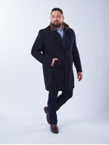 Manteau Armuré Grande Taille Bleu Marine