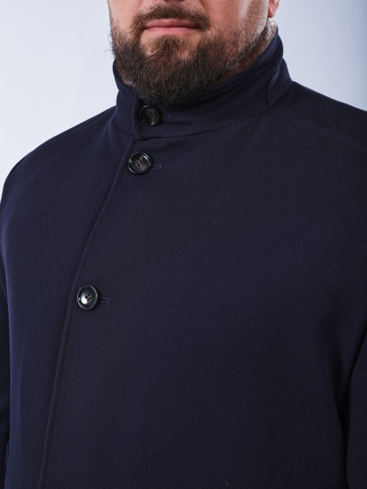 Manteau Armuré Grande Taille Bleu Marine