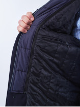 Manteau Armuré Grande Taille Bleu Marine