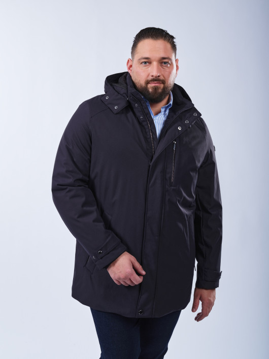 Parka Flexcity Capuche Amovible Grande Taille Marine