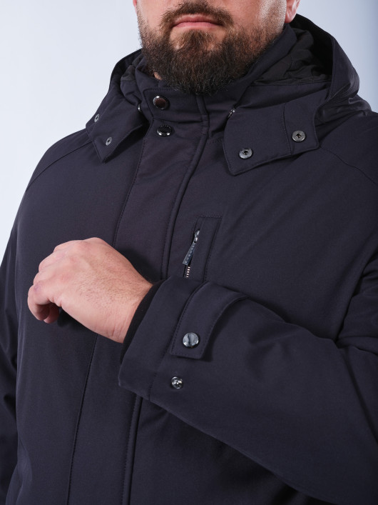 Parka Flexcity Capuche Amovible Grande Taille Marine