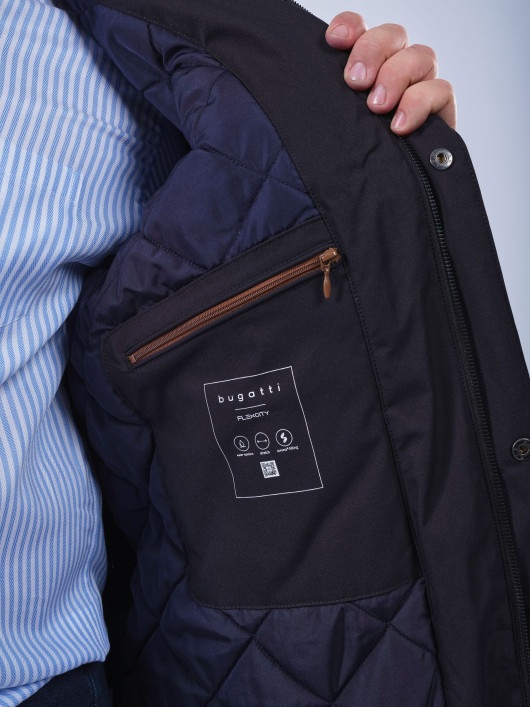 Parka Flexcity Capuche Amovible Grande Taille Marine