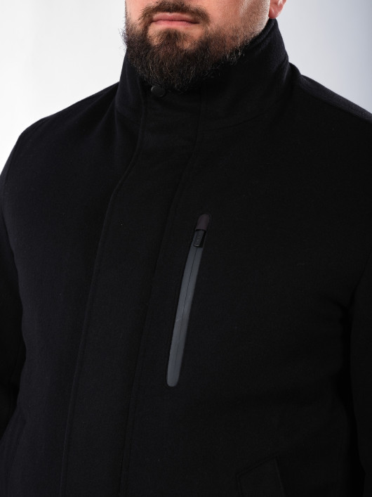 Parka Lainage Parementure Amovible Rainseries Noire Bugatti