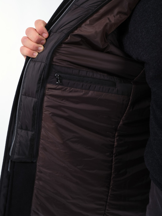 Parka Lainage Parementure Amovible Rainseries Noire Bugatti
