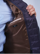 Veste Maille Effet Tweed Grande Taille Marine