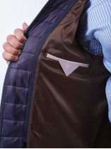 Veste Maille Effet Tweed Grande Taille Marine