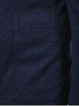 Veste Maille Effet Tweed Grande Taille Marine