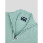 Pull Lino Cachemire Col Camionneur Vert Pastel Capel Grande Taille homme grande taille - Capelstore