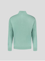 Pull Lino Cachemire Col Camionneur Vert Pastel Capel Grande Taille homme grande taille - Capelstore