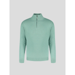 Pull Lino Cachemire Col Camionneur Vert Pastel Capel Grande Taille homme grande taille - Capelstore