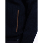 Cardigan Zippé Cachemire Grande Taille Marine