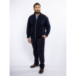 Cardigan Zippé Cachemire Grande Taille Marine