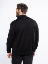 Pull Col Camionneur Laine Mérinos Grande Taille Noir