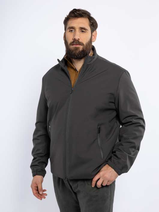 Blouson Zippé Grande Taille Kaki