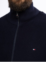 Cardigan Zippé En Coton Grande Taille Marine