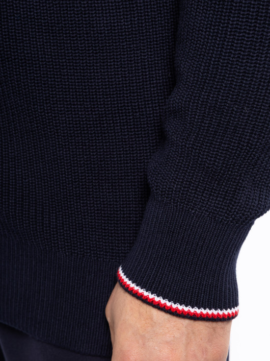 Cardigan Zippé En Coton Grande Taille Marine