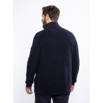 Cardigan Zippé En Coton Grande Taille Marine