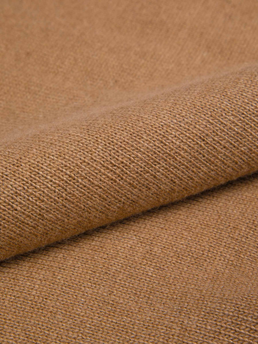 Pull Col V Laine et Cachemire Grande Taille Camel