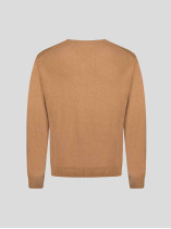 Pull Col V Laine et Cachemire Grande Taille Camel
