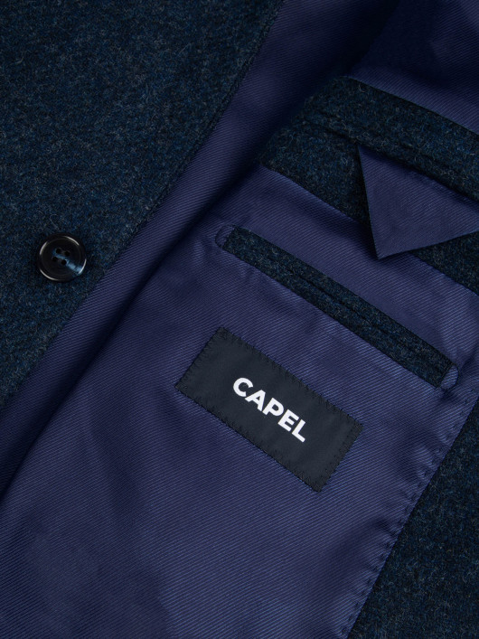 Veste Laineuse Grande Taille Bleu Foncé