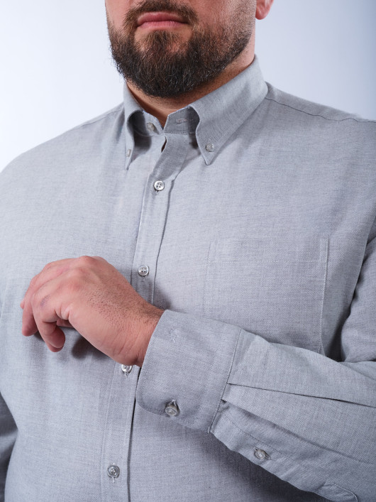 Chemise Flanelle Grande Taille Gris