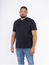 T-shirt Col V Grande Taille Marine