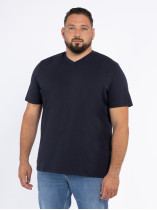 T-shirt Col V Grande Taille Marine