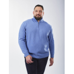 Pull Lino Col Camionneur Laine Grande Taille Bleu Clair | Capelstore