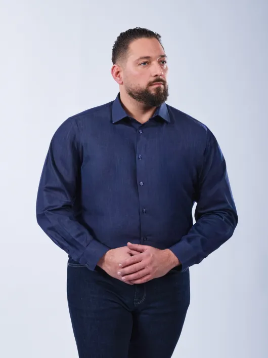 Chemise Grande Taille Bleu Indigo | Capelstore
