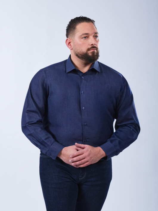 Chemise Grande Taille Bleu Indigo