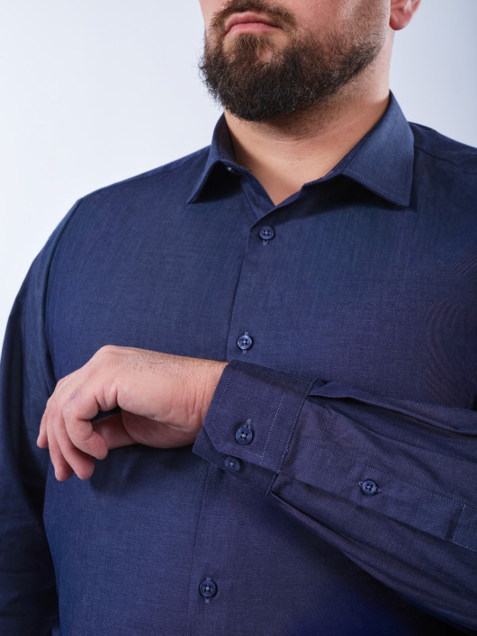 Chemise Grande Taille Bleu Indigo | Capelstore