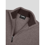 Pull Lino Laine et Cachemire Col Camionneur Grande Taille Marron