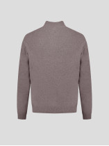 Pull Lino Laine et Cachemire Col Camionneur Grande Taille Marron