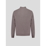 Pull Lino Laine et Cachemire Col Camionneur Grande Taille Marron