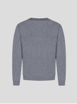 Pull Col V en Laine Grande Taille Gris