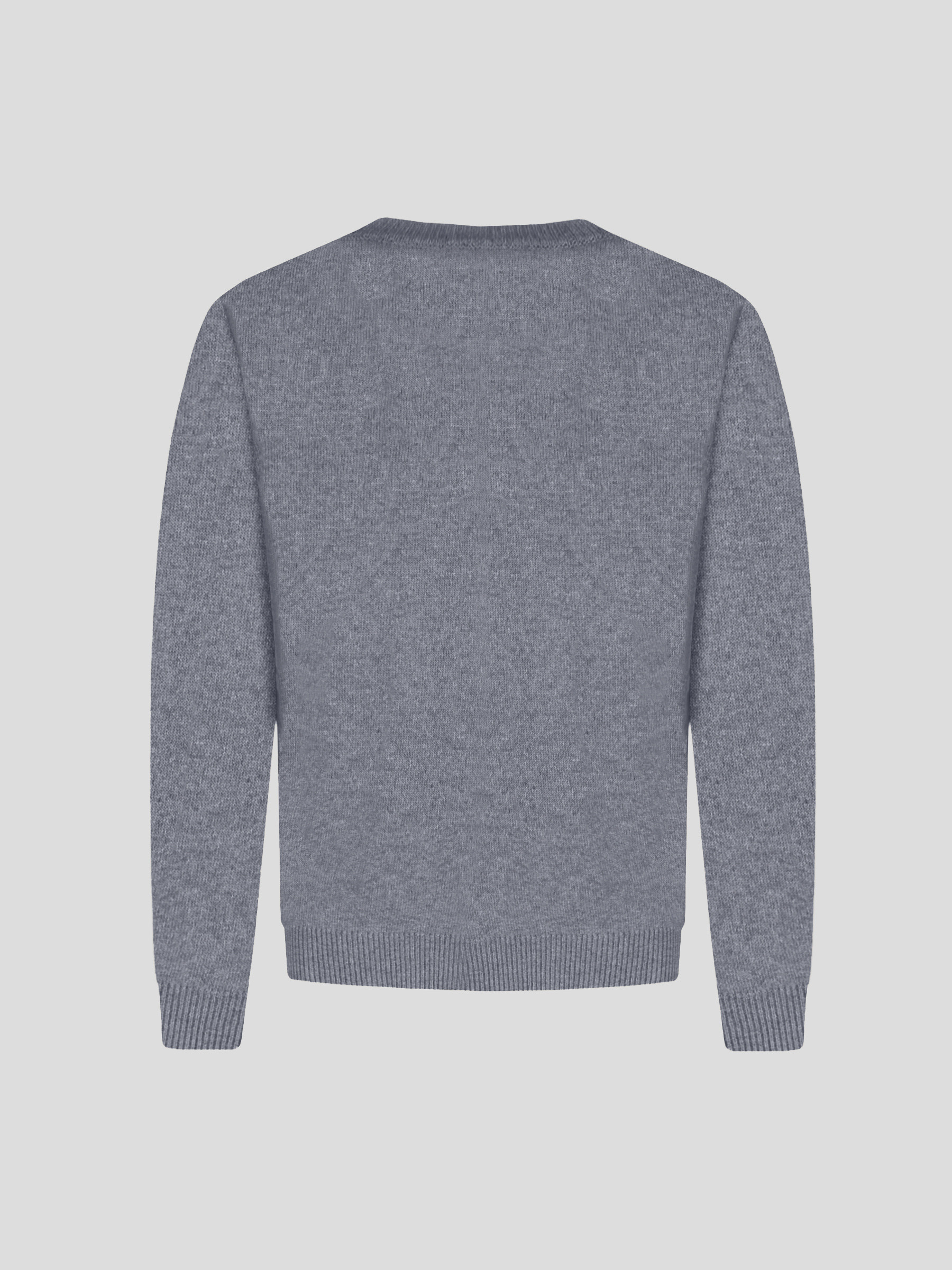Pull Stefanel Col V - Kaki/gris - Taille S - Occasion Très Bon état - Made In Italy