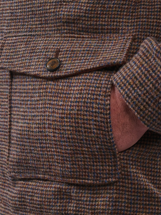 Parka Laine Harris Tweed Grande Taille Camel