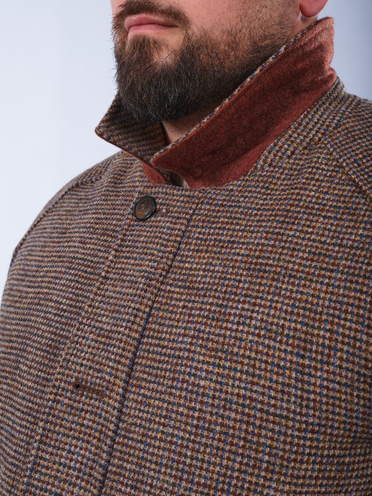 Parka Laine Harris Tweed Grande Taille Camel